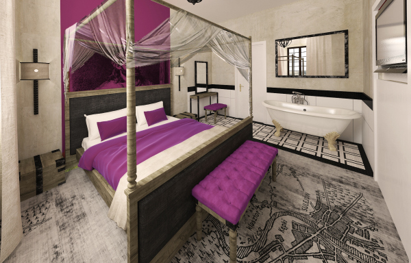 Projekt wnętrz nawiązuje do natury i historii miejsca.