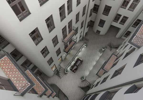 Rewitalizacja kamienicy przy ul. Brzeskiej 18 w Warszawie ma potrwać ok. 2 lata, wiz. materiały inwestora