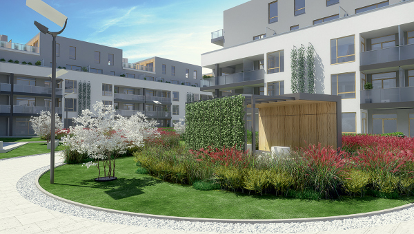 Za projekt osiedla Espace na warszawskim Wilanowie odpowiada FBT - Pracownia Architektury i Urbanistyki, wiz. Bouygues Immobilier Polska. 