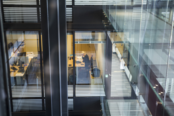 Przeszklone atrium w Eurocentrum Office Complex. Fot. Kompas Inwestycji Przeszklone atrium w Eurocentrum Office Complex. Fot. Kompas Inwestycji