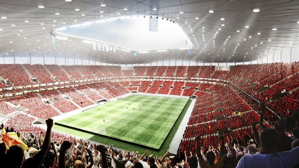 Budynki kompleksu Eurostadium będą wykorzystywać wyłącznie zielone źr&oacute;dła energii, wiz. Ghelamco