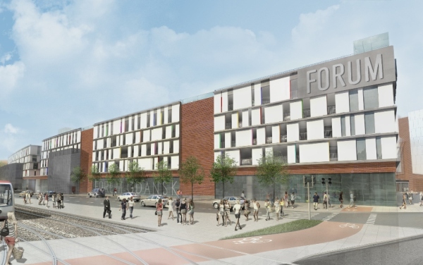 Projekt koncepcyjny Forum Gdańsk przygotowała pracownia Multi Corporation – T+T Design, za projekt architektoniczny odpowiada SUD Architekt, wiz. Multi Poland