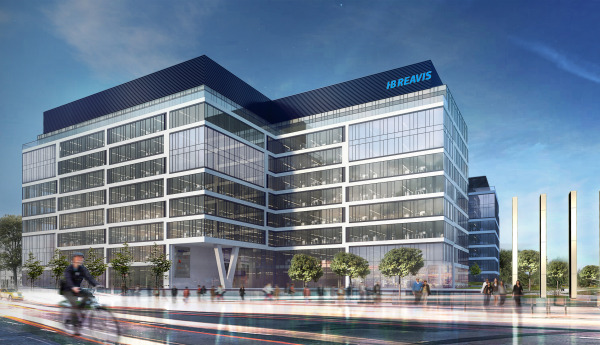 II etap inwestycji Gdański Business Center dostarczy  na Warszawski rynek ponad 50000 mkw. powierzchni biurowej, wiz. HB Reavis 