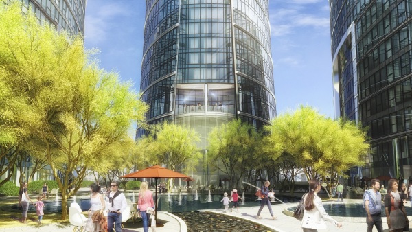 Koncepcja placu Europejskiego w Warszawie, wiz. Ghelamco