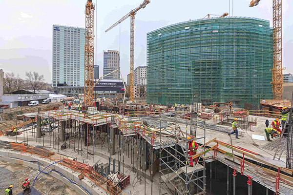 Budowa Warsaw Spire, fot. Ghelamco Group