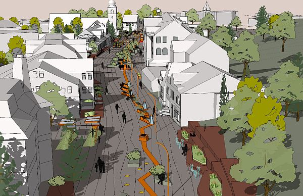 Projekt deptaka w Karpaczu, fot. UM Karpacz