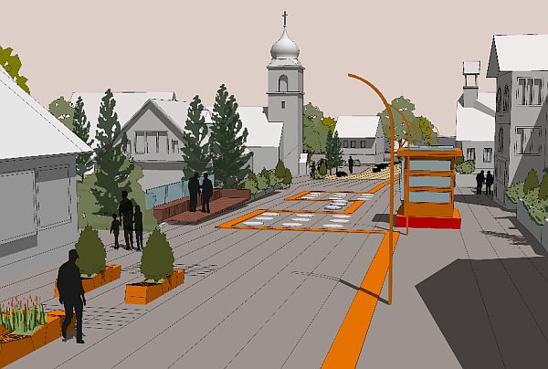 Projekt deptaka w Karpaczu, fot. UM Karpacz