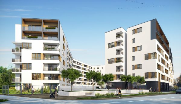 Kolorowy Gocław, inwestycja Yareal Polska w Warszawie. Wiz. materiały inwestora