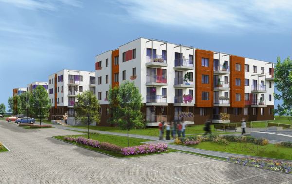 Osiedle Kwiatowa Równina w Krakowie obejmie docelowo cztery budynki mieszkalne, wiz. Grupa Deweloperska Geo Osiedle Kwiatowa Równina w Krakowie obejmie docelowo cztery budynki mieszkalne, wiz. Grupa Deweloperska Geo
