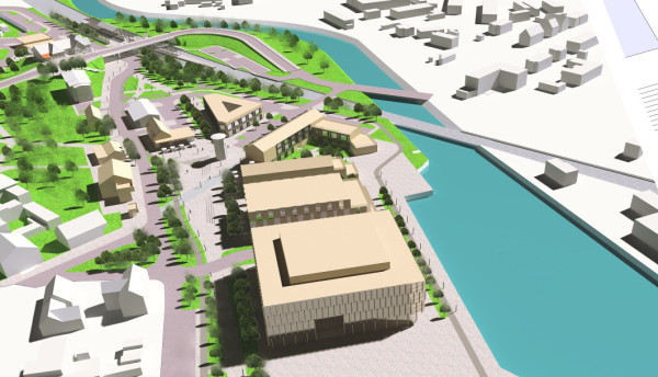 Zwycięska praca w konkursie na projekt Lokalnego Węzła Integracyjnego w Ustce, wiz. UM Ustka.