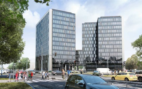 W pierwszym etapie powstaną trzy biurowce i siedmiokondygnacyjny budynek mieszkalny, wiz. Centrum Zana