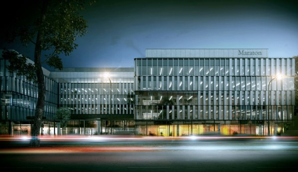 Projekt poznańskiego budynku Maraton powstał w pracowni CDF Architekci. Wiz. Skanska Property Poland