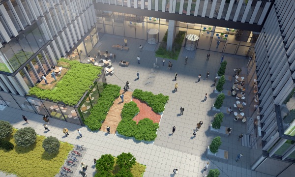 Autorem projektu architektonicznego biurowca Maraton jest pracownia CDF Architekci, wiz. Skanska Property Poland.