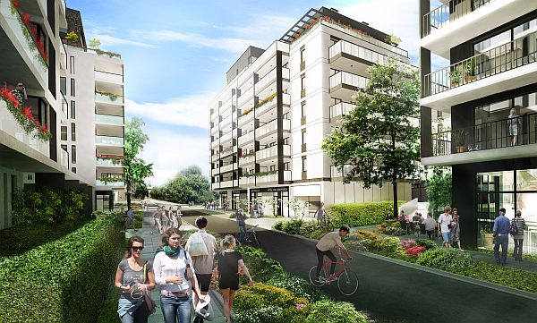 W pierwszym etapie inwestycji Miasto Wola powstanie 112 mieszkań. wiz. materiały inwestora W pierwszym etapie inwestycji Miasto Wola powstanie 112 mieszkań. wiz. materiały inwestora