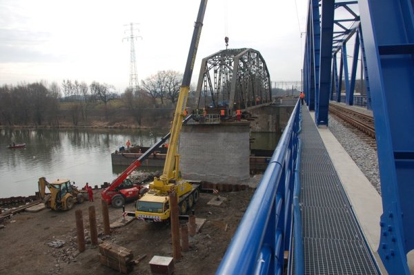 Modernizacja odrzańskiego mostu, fot. PKP PLK Modernizacja odrzańskiego mostu, fot. PKP PLK