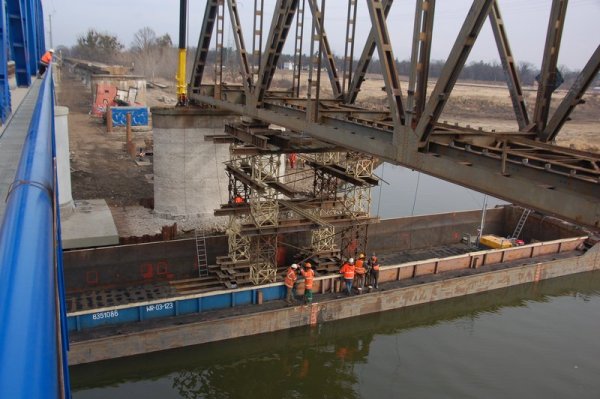 Modernizacja odrzańskiego mostu, fot. PKP PLK Modernizacja odrzańskiego mostu, fot. PKP PLK