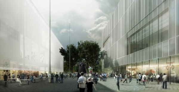 Budowa Muzeum Sztuki Nowoczesnej i teatru TR Warszawa ma zakończyć się do 20120 r., wiz. Thomas Phifer & Partners. Budowa Muzeum Sztuki Nowoczesnej i teatru TR Warszawa ma zakończyć się do 20120 r., wiz. Thomas Phifer & Partners.