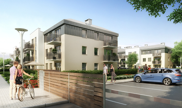 W pierwszym etapie wrocławskiego osiedla Na ustroniu powstaną 3 budynki, wiz. Grupa Archicom