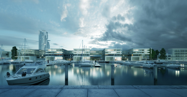 Projekt koncepcyjny inwestycji Nowa Marina Gdynia przygotowało Studio Kwadrat, wiz. materiały prasowe
