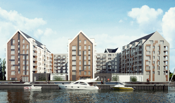 Projekt architektoniczny inwestycji Nowa Motława w Gdańsku powstał w pracowni Kozikowski Design, wiz. Dekpol
