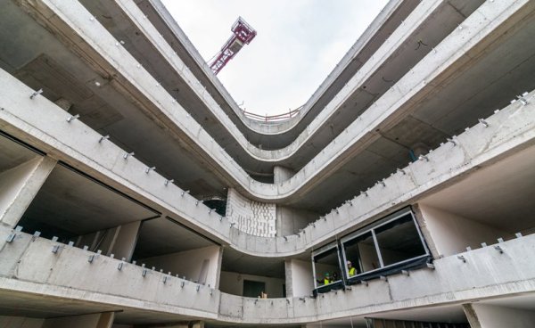 OVO Wrocław jest na etapie stanu surowego otwartego, fot. Wings Properties 