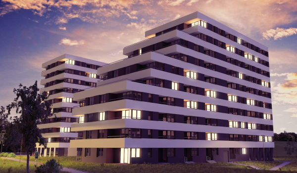 Budynek mieszkalny Piasta Park w Krakowie, wiz. Wawel Service Budynek mieszkalny Piasta Park w Krakowie, wiz. Wawel Service