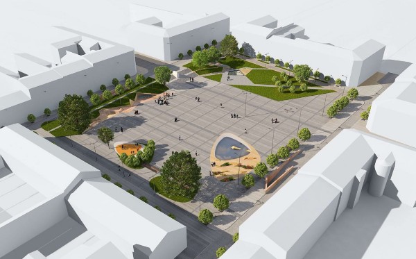 Zwycięski projekt pracowni eM4 z Krakowa, fot. UM Kielce