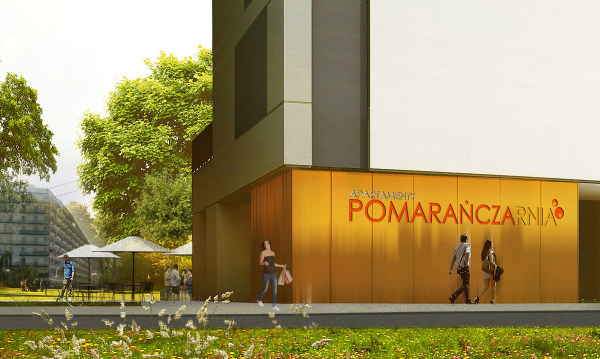 Warszawska Pomarańczarnia - apartamentowiec dewelopera Gemma, wiz. materiały inwestora.