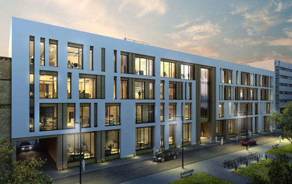 Projekt biurowca Pomerania Office przygotowała pracownia A-PLAN bis  z Gdyni, wiz. Unimor Development