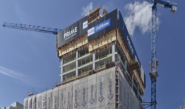 Warszawski biurowiec Prime Corporate Center ma być gotowy w pierwszym kwartale 2016 roku, fot. Golub GetHouse