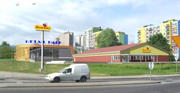 Retail Park Bielsko - nowa inwestycja Biura Inwestycji Kapitałowych w Bielsku-Białej, wiz. BIK
