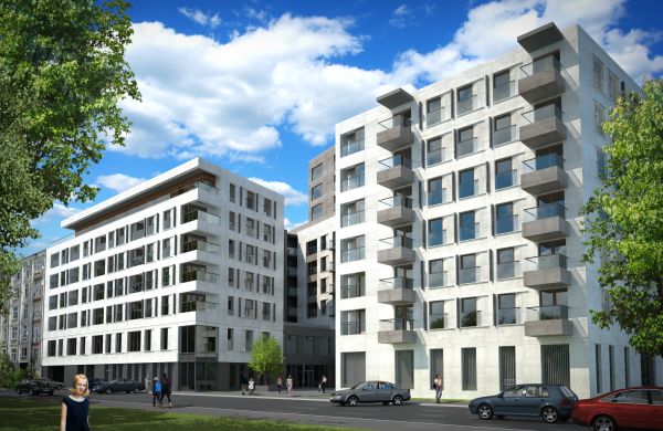 Projekt architektoniczny Kryształ Powiśla - Solec Residence przygotowała pracownia Apar-Projekt, wiz. materiały inwestora