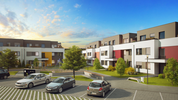 Rycerska II, kolejny etap Osiedla Księżnej Dąbr&oacute;wki, kt&oacute;re zrealizuje pod Poznaniem Nickel Development, wiz. materiały inwestora