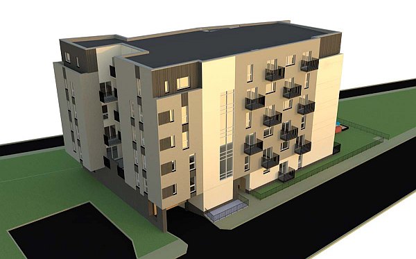 Totalbud wygrał przetarg na zaprojektowanie i zbudowanie budynku mieszkalnego przy ulicy Pory w Warszawie, wiz. Totalbud
