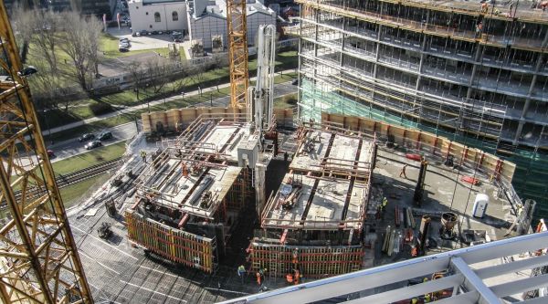 Warsaw Spire powstaje na warszawskiej Woli, fot. Ghelamco