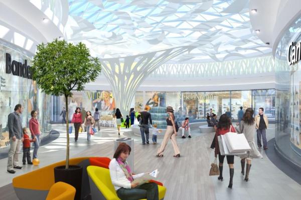 Wizualizacja Centrum Handlowego Wola Park po rozbudowie, wiz. materiały inwestora