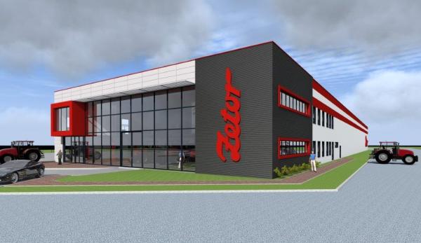 Zakończenie prac na budowie siedziby Zetor Polska w kaliszu zaplanowano na II kwartał 2016 r., wiz. materiały inwestora.