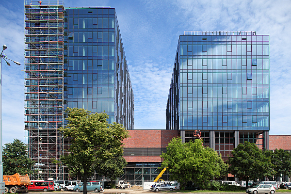 Ostatnie prace przy elewacji Alchemii