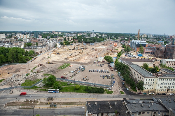 Budowa dworca Ł&oacute;dź Fabryczna, fot. PKP PLK