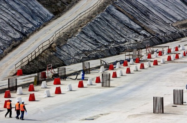 Na budowie dworca kolejowego Ł&oacute;dź Fabryczna. Fot. PKP PLK
