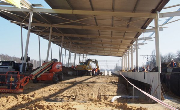 Budowa stacji Ł&oacute;dź Widzew, fot. Trakcja PRKiI