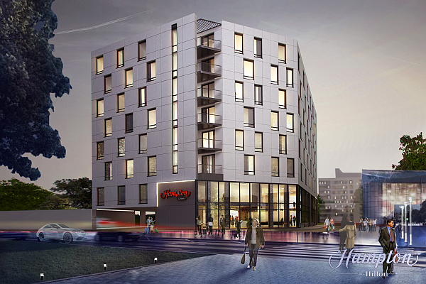 Hampton by Hilton Wrocław City Center West powstanie przy skrzyżowaniu ulic Sikorskiego i Rybackiej, wiz. West Real Estate
