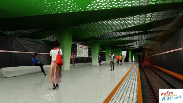 Wizualizacja stacji C06 Księcia Janusza, źr&oacute;dło: UM Warszawa.