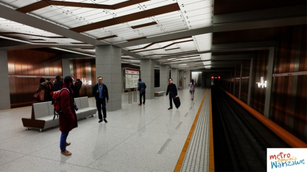 Wizualizacja stacji II linii metra - C08 Wolska, źr&oacute;dło: UM Warszawa.