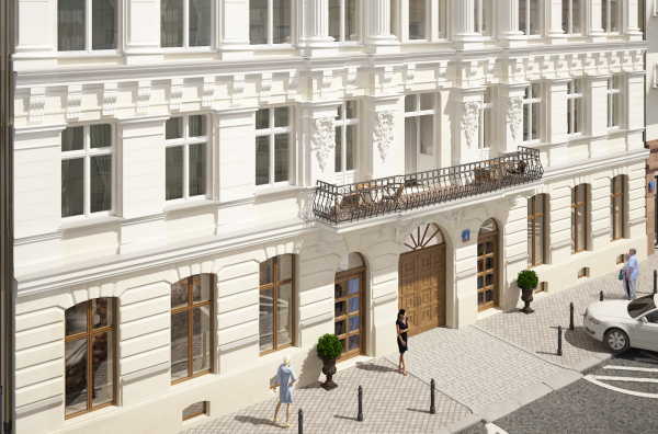 Warsaw Attics rewitalizuje kamienicę przy ul. Św. Barbary 4 w Warszawie &ndash; odtworzona zostanie neobarokowa elewacja budynku, wiz. materiały inwestora.