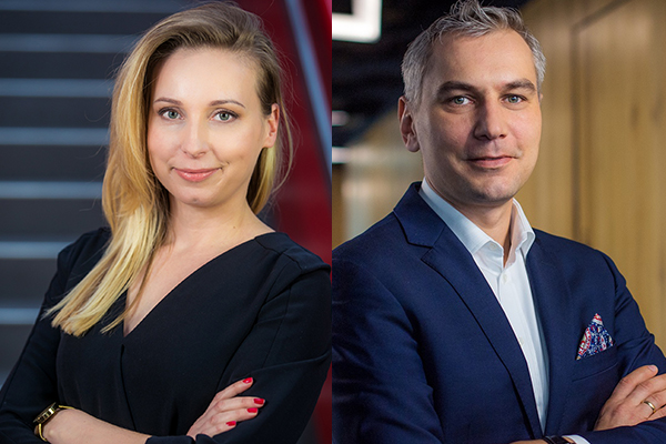 Agnieszka Kozdęba- dyrektor działu architektów w zespole mieszkaniowym oraz Dawid Wrona - dyrektor sprzedaży Echo Investment.