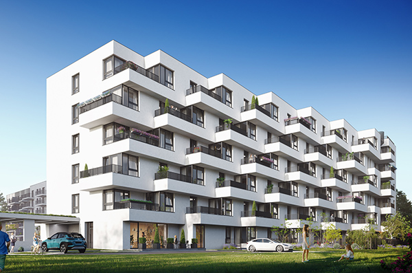 Budynek mieskzaniowy Alinea w Warszawie, wiz. Bouygues Immobilier