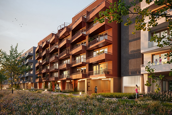 Apartamentowiec Rytm - mieszkaniowa inwestycja Echo Investment w Warszawie, na Kabatach.