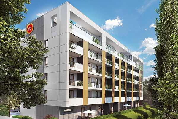 Apartamenty Służewiec - inwestycja mieszkaniowa Dom Development przy ul. Bokserskiej w Warszawie.