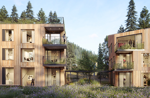 nagrodzone zostały r&oacute;wnież Apartamenty XYZ w Szczyrku.